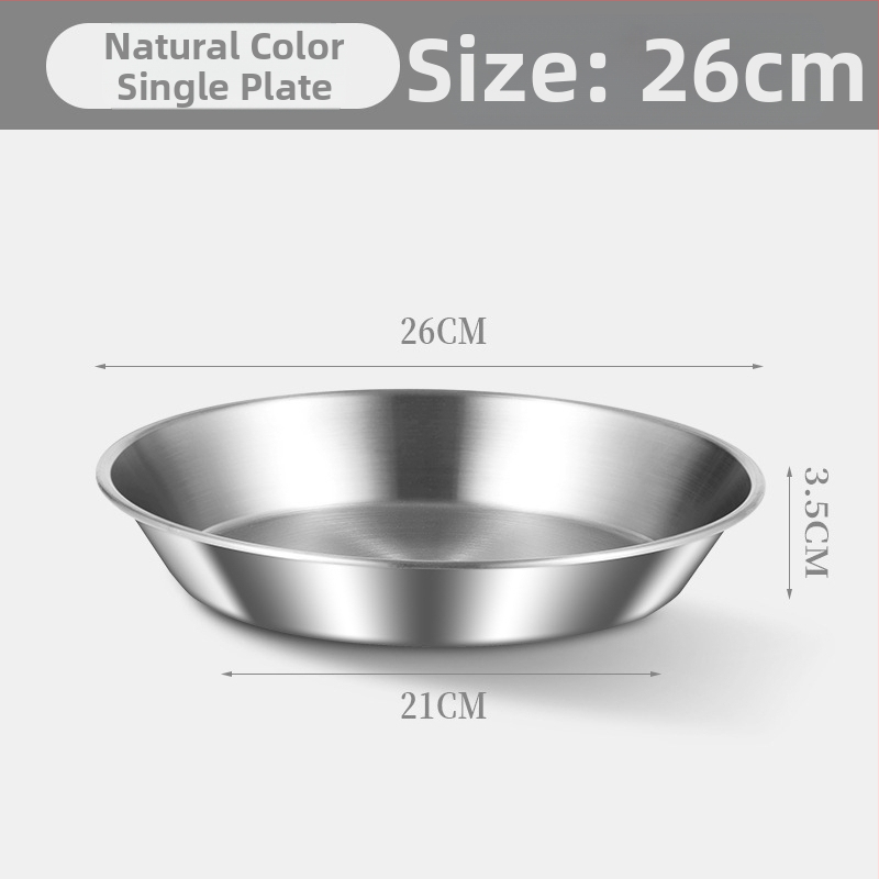 Δίσκος αποστράγγισης λαδιού για οικιακή κουζίνα, 304 ανοξείδωτο, στρογγυλός, με διπλά αυτιά και πλέγμα κόσκινου, κατάλληλος για μικροκύματα