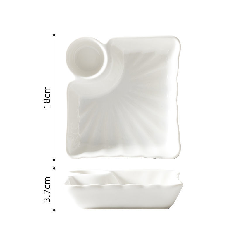 Πορσελάνινη πιατέλα για γεμιστά με διαχωριστικό, χειροποίητα ζωγραφισμένη σε ιαπωνικό στυλ, υλικό: νέο οστό πορσελάνης, δυνατότητα προσθήκης λογότυπου, κατάλληλο δώρο