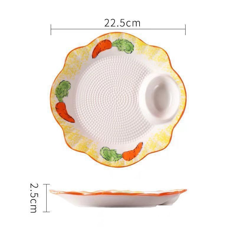 Πορσελάνινη πιατέλα για γεμιστά με διαχωριστικό, χειροποίητα ζωγραφισμένη σε ιαπωνικό στυλ, υλικό: νέο οστό πορσελάνης, δυνατότητα προσθήκης λογότυπου, κατάλληλο δώρο