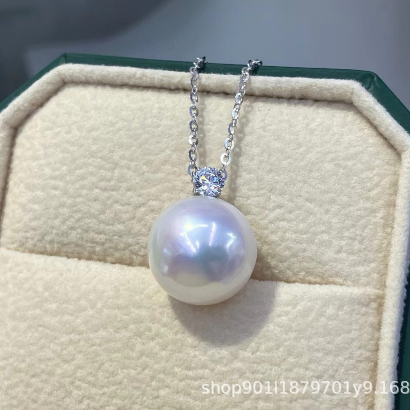 Si yue jewelry Κολιέ με μενταγιόν, φυσικά μαργαριάρια γλυκού νερού, τέλειος κύκλος, ασήμι 925, στυλ: φυσικό, ελαφρύ άρωμα