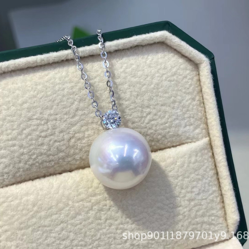 Si yue jewelry Κολιέ με μενταγιόν, φυσικά μαργαριάρια γλυκού νερού, τέλειος κύκλος, ασήμι 925, στυλ: φυσικό, ελαφρύ άρωμα