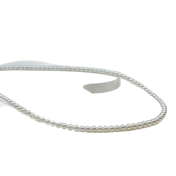 Κολιέ με μαργαριτάρια γλυκού νερού, τέλεια στρογγυλή μορφή, αλυσίδα Millet με χάντρες, κούμπωμα από 18K χρυσό, εξαρτήματα από ασήμι 925