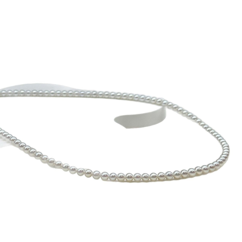 Κολιέ με μαργαριτάρια γλυκού νερού, τέλεια στρογγυλή μορφή, αλυσίδα Millet με χάντρες, κούμπωμα από 18K χρυσό, εξαρτήματα από ασήμι 925