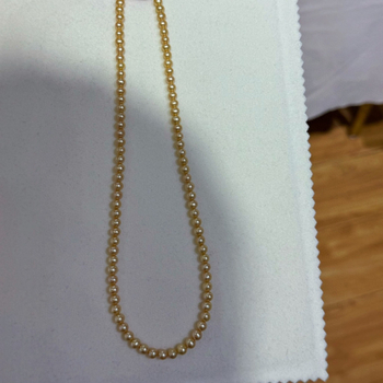 Timilo Jewelry Κολιέ από φυσικά μαργαριάρια γλυκών υδάτων, σχεδόν στρογγυλά, 925 ασήμι, στυλ ελαφριάς πολυτέλειας