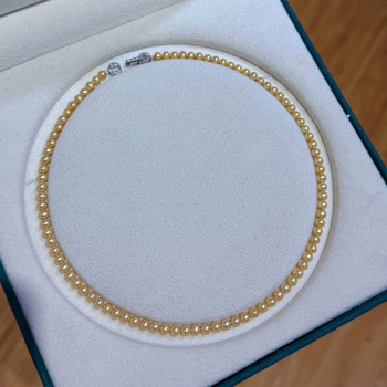 Timilo Jewelry Κολιέ από φυσικά μαργαριάρια γλυκών υδάτων, σχεδόν στρογγυλά, 925 ασήμι, στυλ ελαφριάς πολυτέλειας