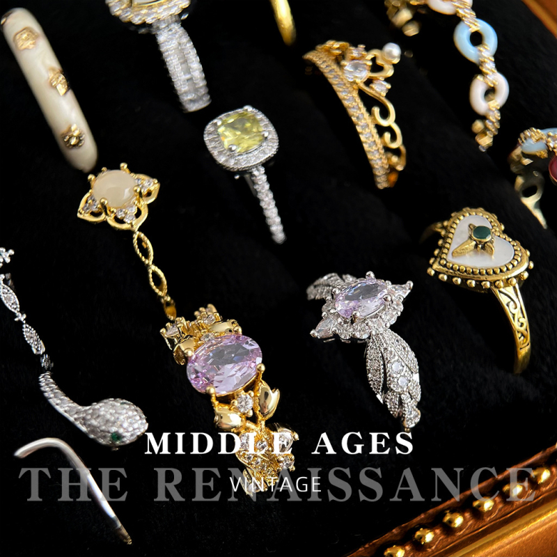 Δαχτυλίδι zircon με vintage γαλλικό στυλ, γεωμετρικό σχήμα, μικροπαβέ, ρυθμιζόμενο άνοιγμα