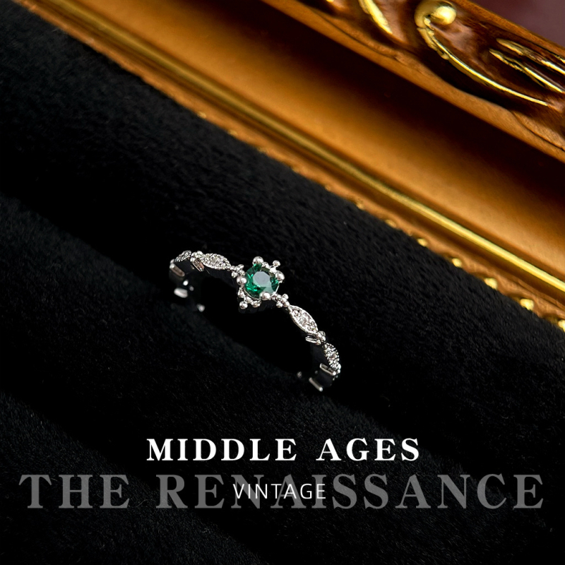 Δαχτυλίδι zircon με vintage γαλλικό στυλ, γεωμετρικό σχήμα, μικροπαβέ, ρυθμιζόμενο άνοιγμα