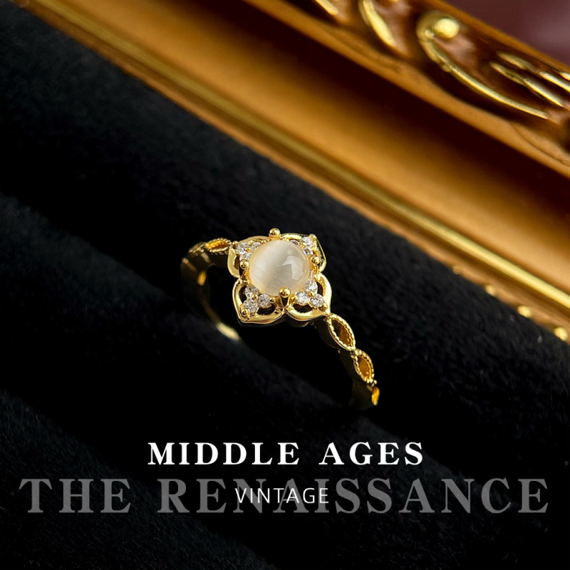 Δαχτυλίδι zircon με vintage γαλλικό στυλ, γεωμετρικό σχήμα, μικροπαβέ, ρυθμιζόμενο άνοιγμα