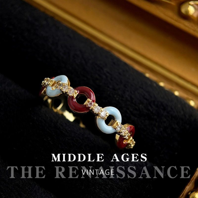 Δαχτυλίδι zircon με vintage γαλλικό στυλ, γεωμετρικό σχήμα, μικροπαβέ, ρυθμιζόμενο άνοιγμα