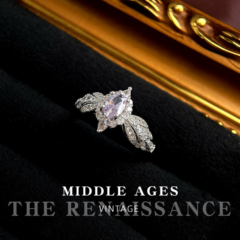 Δαχτυλίδι zircon με vintage γαλλικό στυλ, γεωμετρικό σχήμα, μικροπαβέ, ρυθμιζόμενο άνοιγμα