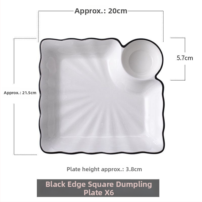 Keraamiline pelmeenide taldrik drenaažiga kahekihilise plaadi ja äädikaussiga — ümmargune, kaasaegne minimalistlik stiil