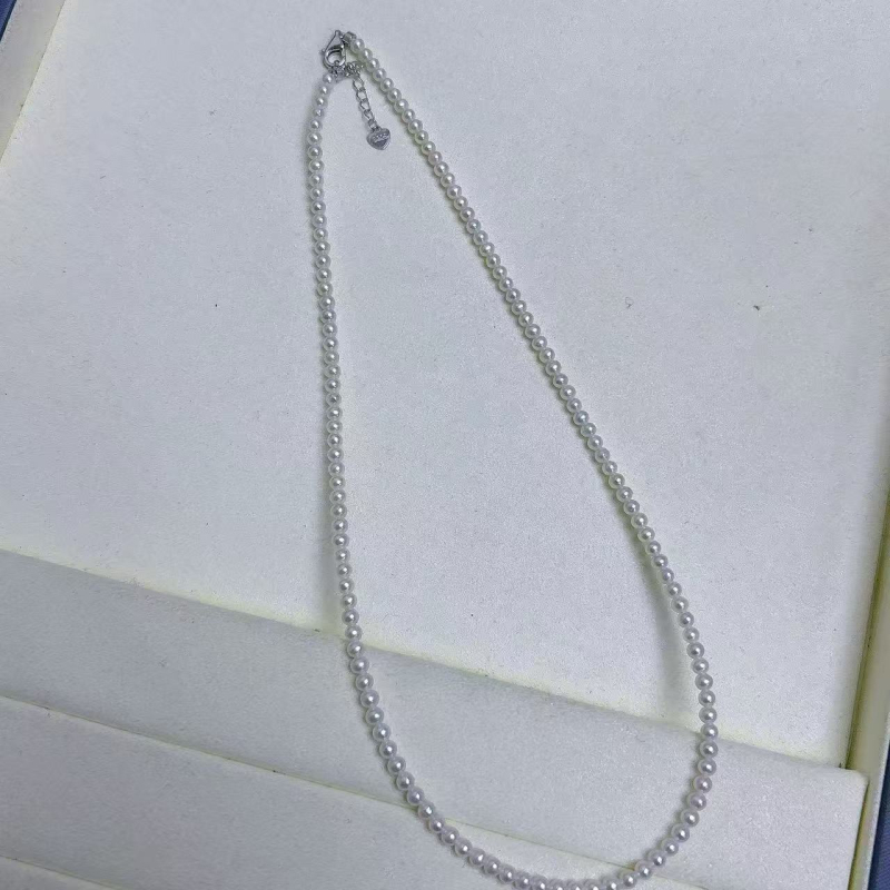 Κολιέ με μαργαριτάρια γλυκού νερού, σχεδόν στρογγυλά, 925 ασήμι, Fangxuan, καταγωγή Zhuji, καλοκαίρι 2025