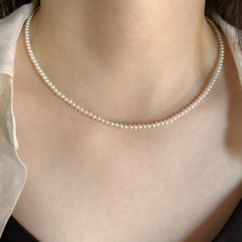 Κολιέ Xuanming Jewelry, μαργαριτάρια γλυκών νερών, σχήμα τέλειου κύκλου, ασήμι 925, καλοκαίρι 2025