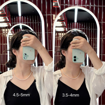 Κολιέ Xuanming Jewelry, μαργαριτάρια γλυκών νερών, σχήμα τέλειου κύκλου, ασήμι 925, καλοκαίρι 2025