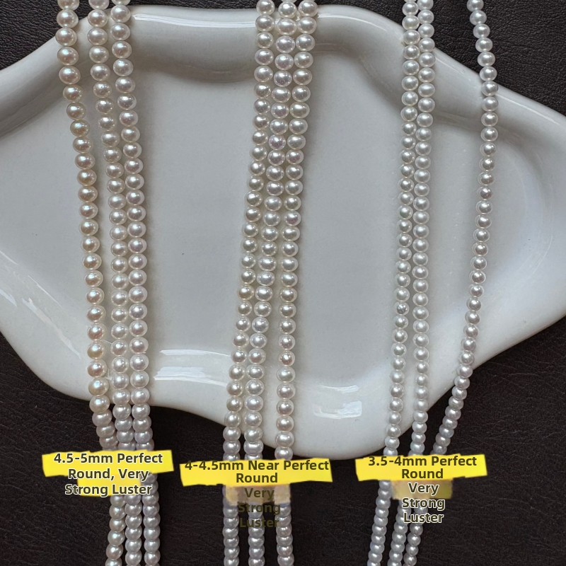 Xuanming Jewelry vėrinys, gėlavandenės perlės, idealaus apskritimo formos perlai, 925 sidabras, 2025 vasara