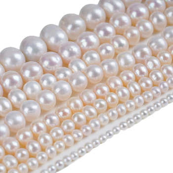 Peaaegu ümmargused magevee pärlid – looduslikud, DIY ehted koostisosad