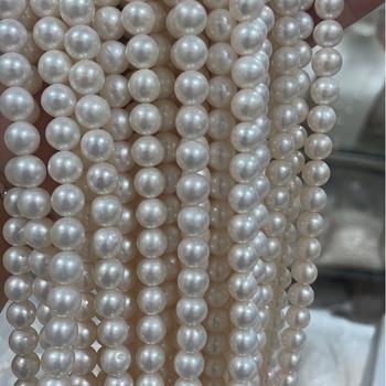 Ehtekomplekt värskeveepärlitega, paljad pärlid, tugeva läikega, DIY kaelakee (Kevad 2022)