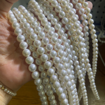 Ehtekomplekt värskeveepärlitega, paljad pärlid, tugeva läikega, DIY kaelakee (Kevad 2022)