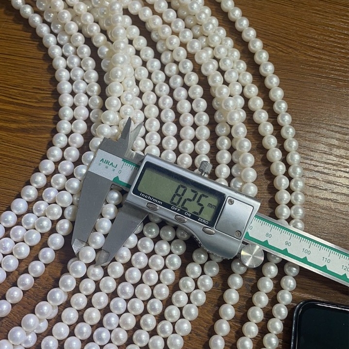 Ehtekomplekt värskeveepärlitega, paljad pärlid, tugeva läikega, DIY kaelakee (Kevad 2022)