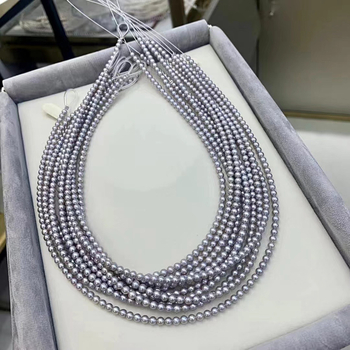Nakit od slatkovodnih bisera za klavikulu, lagani luksuz, nišni stil, perle 3-4 mm, duljina 41-50 cm, srebrni lanac 925