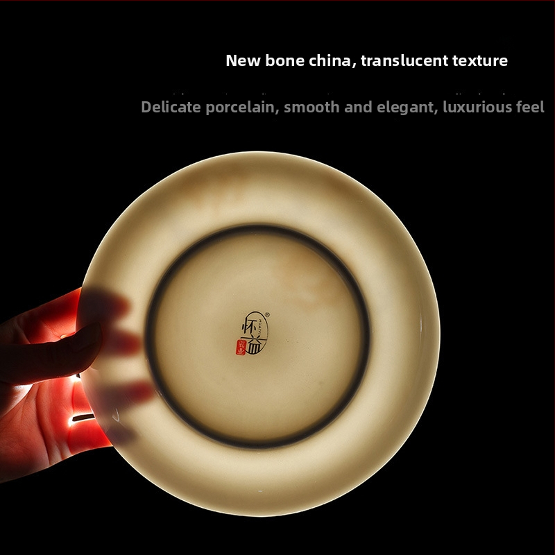 Set de vase din porțelan — boluri pentru supă și orez, design modern minimalist, formă circulară, potrivit pentru cuptor cu microunde.