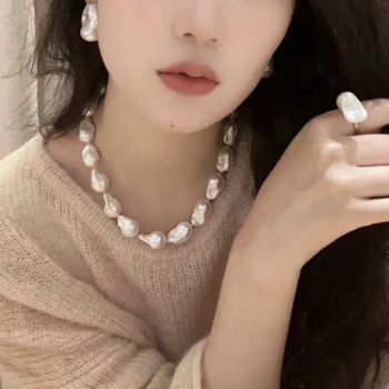 Naturaalsetest mageveepärlitest barokkpärlid, vabade kivide stiil, bränd Meng sheng, talvise 2024 väljaanne, järelteenindus: kui kaotate ühe, kaotate kolm; toetus uuesti kontrollimisele