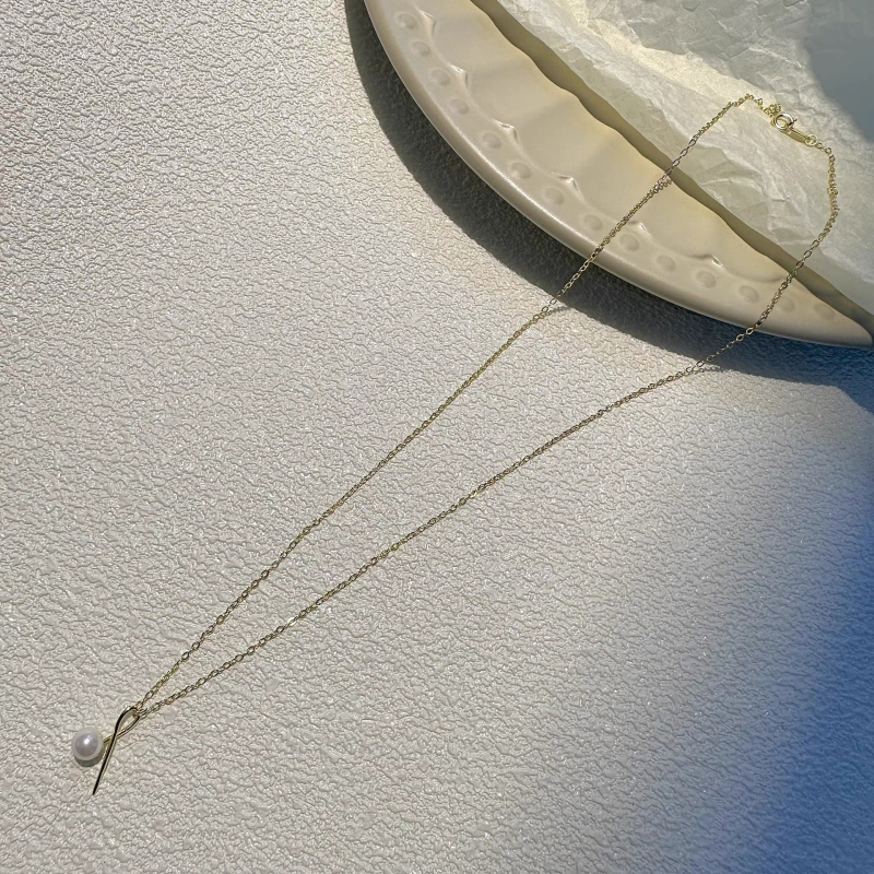 Colier pentru femei din argint 925, lanț încrucișat, design geometric, stil ușor de lux