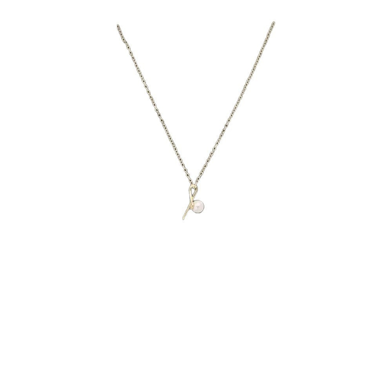 Colier pentru femei din argint 925, lanț încrucișat, design geometric, stil ușor de lux