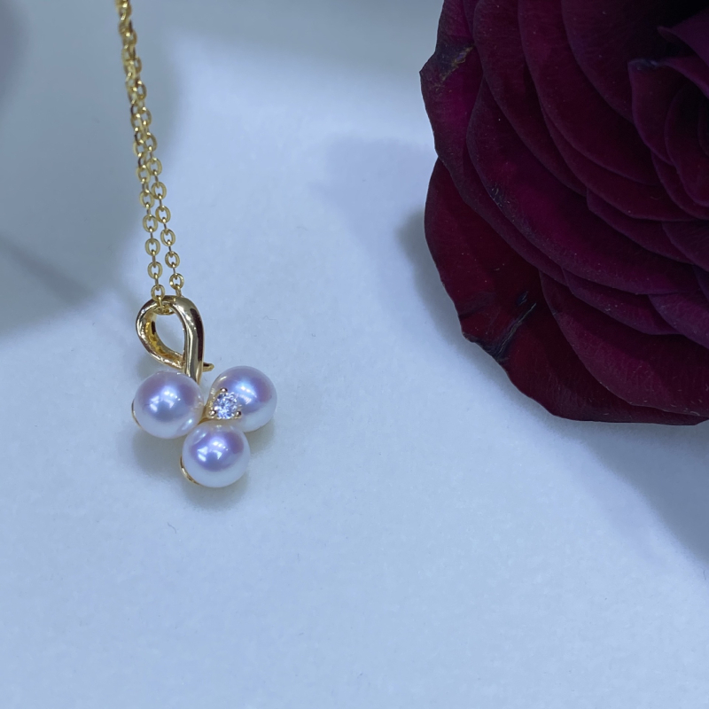 Pandantiv în formă de strugure, perlă naturală de apă dulce, cerc perfect, argint 925 lucrat manual