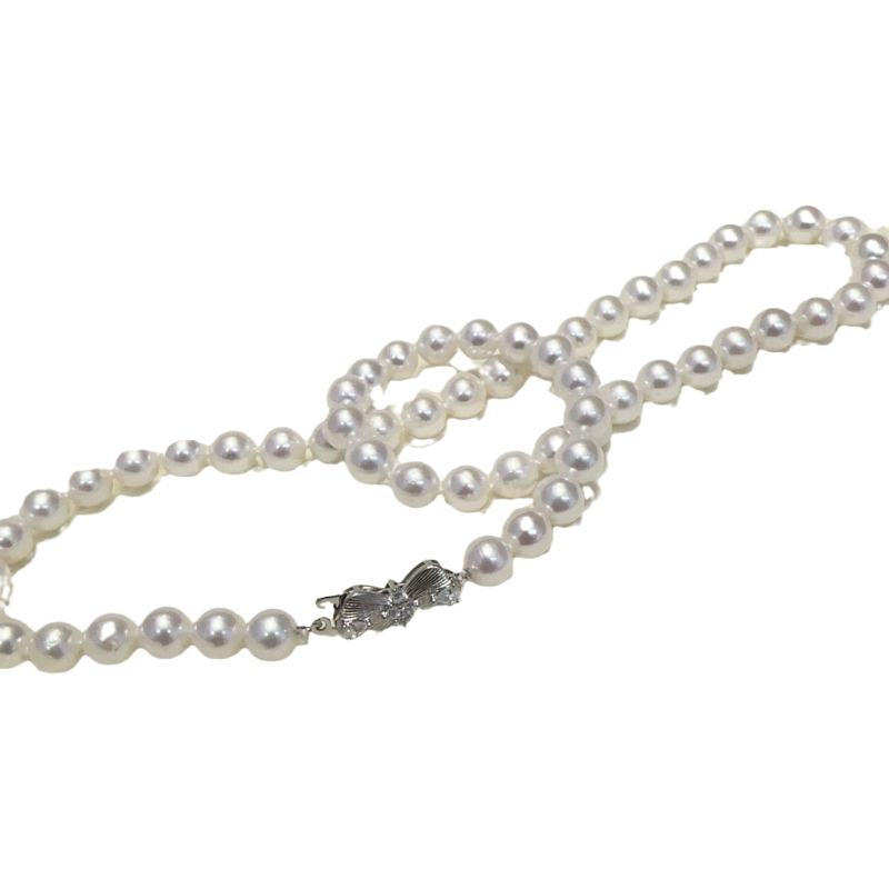 Ogrlica od slatkovodnih bisera promjera 7–8 mm, okrugla, bijela, kopča od S925 srebra, duljina 41–50 cm, književno retro stil
