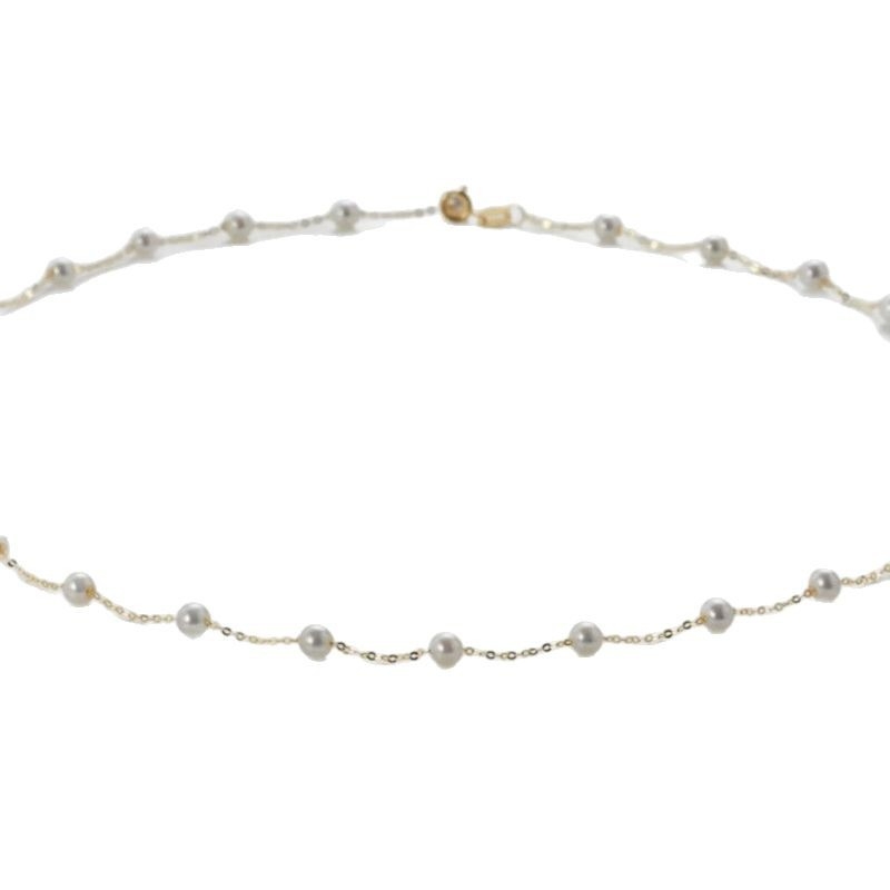 Colier de perle pentru femei, pandant din argint 925, perle artificiale, handmade, reglabil, mai multe moduri de purtare