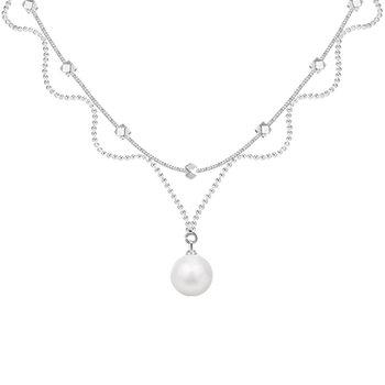 Κολιέ από χαλκό με γεωμετρικό σχέδιο, κανονική αλυσίδα, μενταγιόν από χαλκό, στυλ ελαφρού πολυτελείας, καλοκαίρι 2025