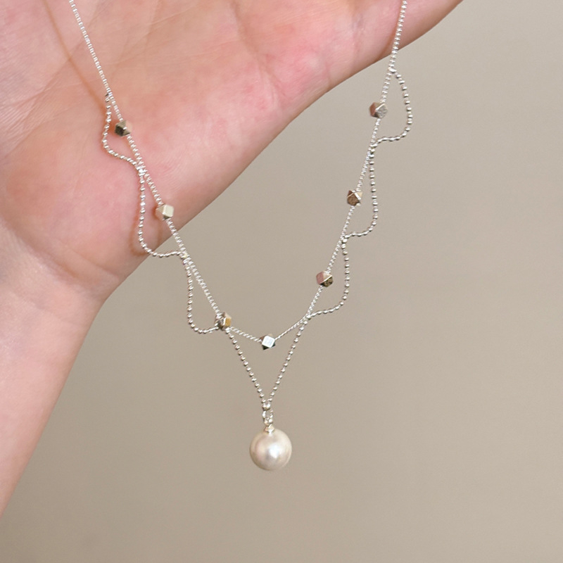 Κολιέ από χαλκό με γεωμετρικό σχέδιο, κανονική αλυσίδα, μενταγιόν από χαλκό, στυλ ελαφρού πολυτελείας, καλοκαίρι 2025