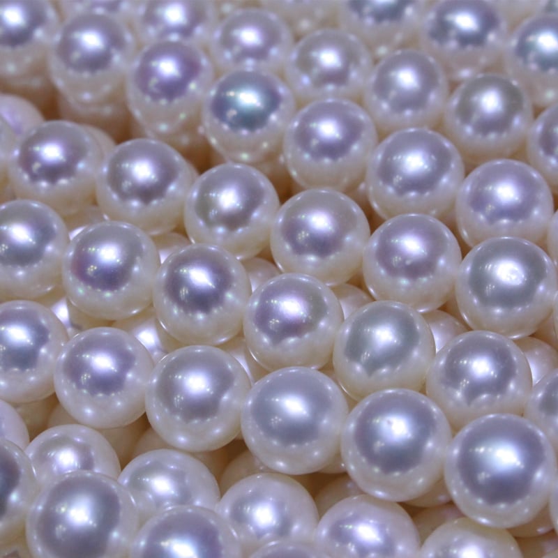 Colier cu perle de apă dulce, formă rotundă, argint 925, stil natural, origine Zhujiang Zhuji