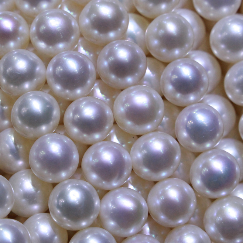 Colier cu perle de apă dulce, formă rotundă, argint 925, stil natural, origine Zhujiang Zhuji