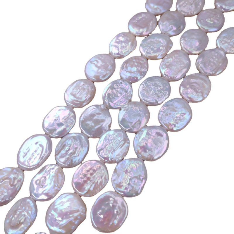 Kaelakee Oval Coin Baroque Pearl, Naked Stone stiil, mageveepärlid, County Jade, Talv 2021