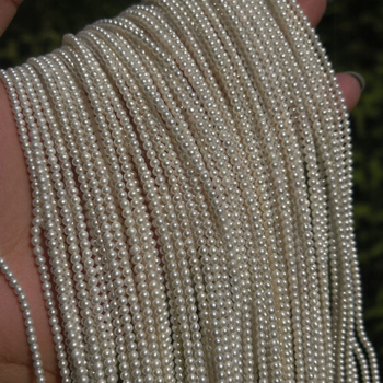 Ogrlica s biserima sladkovodnim, savršen krug, srebro 925, prirodni stil, ljeto 2025