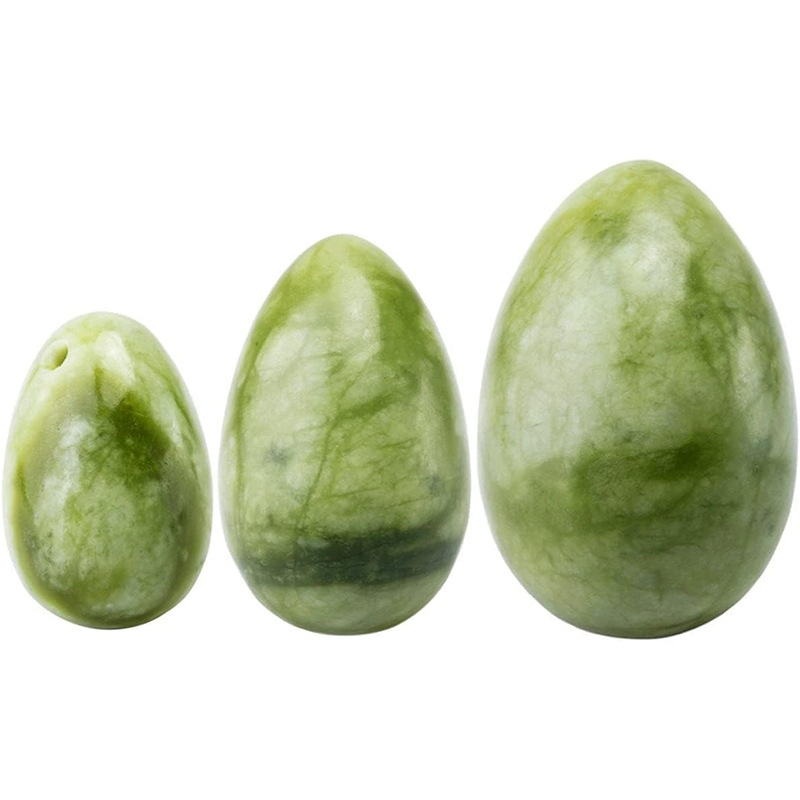 Ou Kegel din jad, formă de picătură, gravură, 100 g, personalizare disponibilă