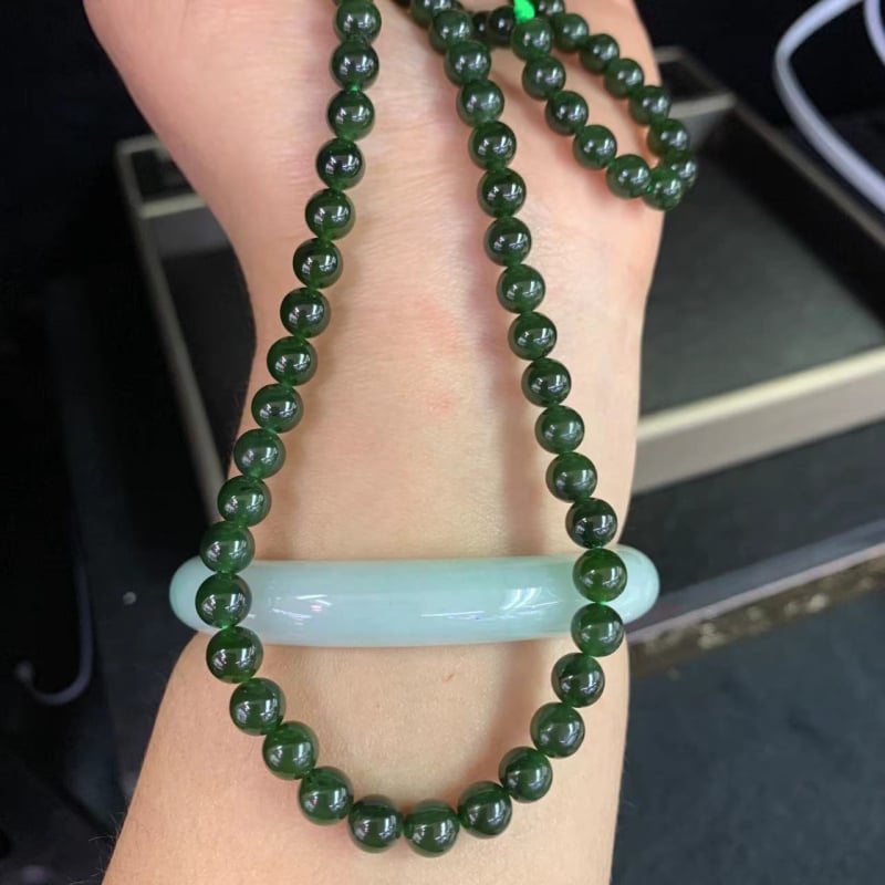 Perle Buddha din jasp natural, rotunde, set de 108 mărgele cu lanț, stil minimalist modern