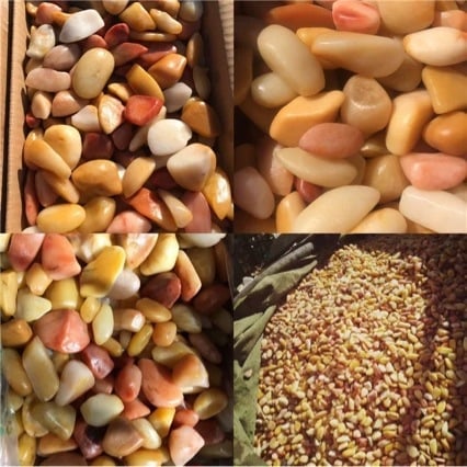 Neapstrādāts akmens no Xinjiangas, Gold Silk Jade zīmols, krāsains nefrits, Pixiu izskats