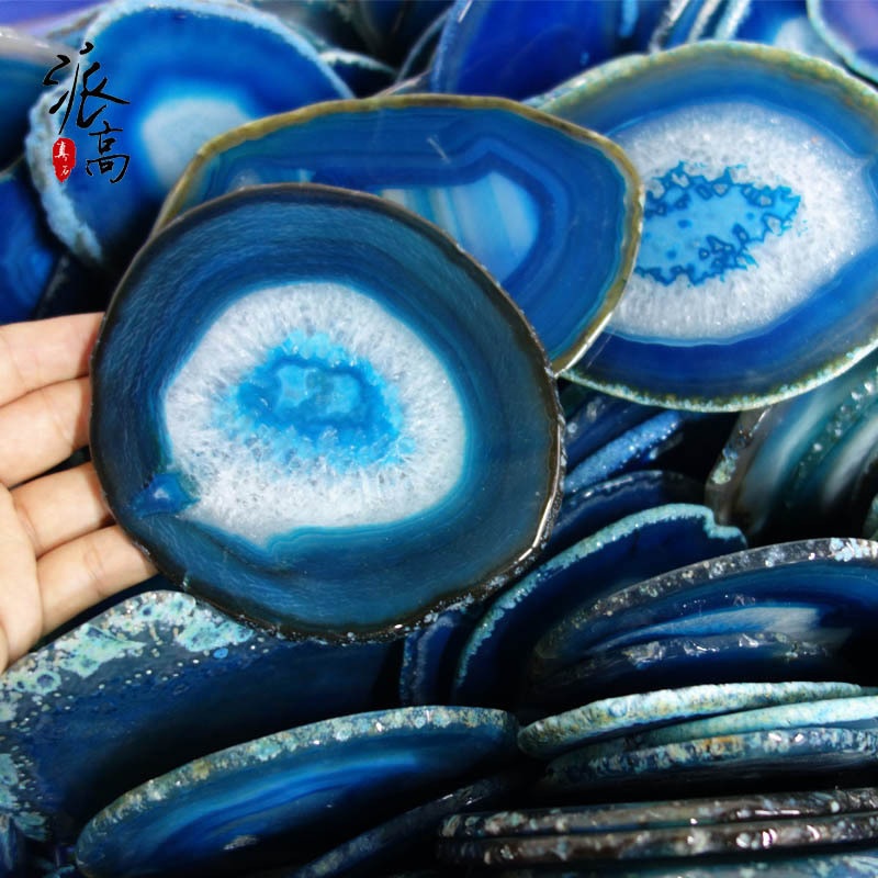 Felițe naturale de agată – Felițe lustruite cu model peisaj, suporturi pentru pahare și ornamente, personalizabile