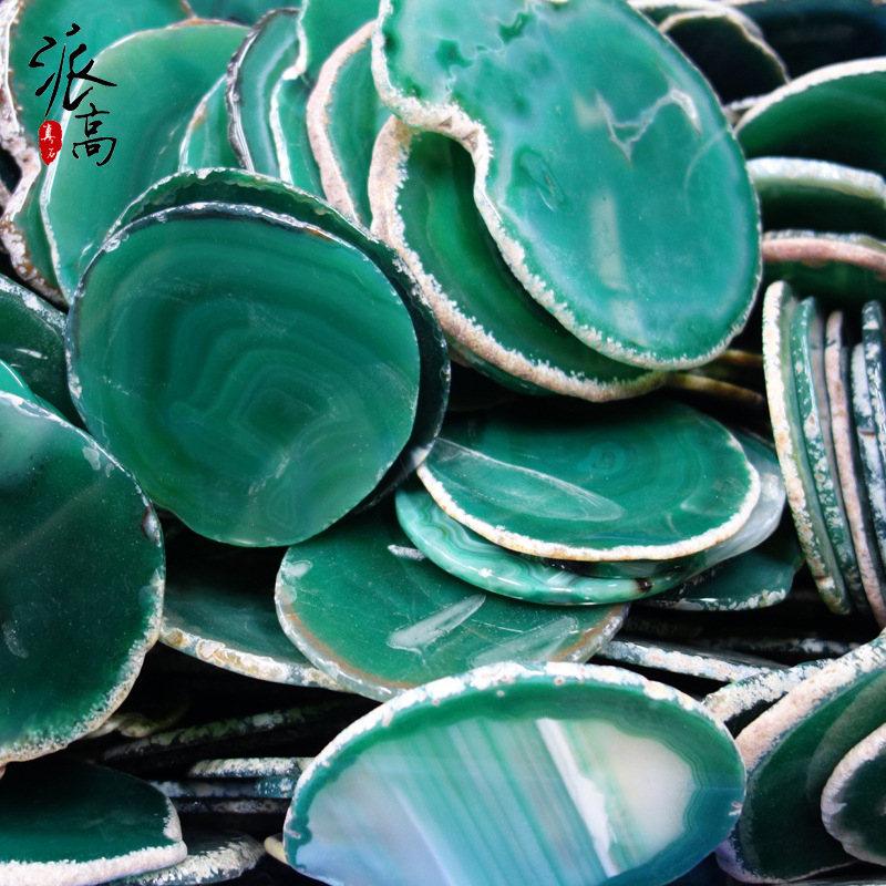 Felițe naturale de agată – Felițe lustruite cu model peisaj, suporturi pentru pahare și ornamente, personalizabile