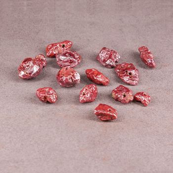 Colier cu piatră cinnabar și pandantiv din piatră naturală, neregulat – piatră naturală, șlefuire, stil național pentru cupluri