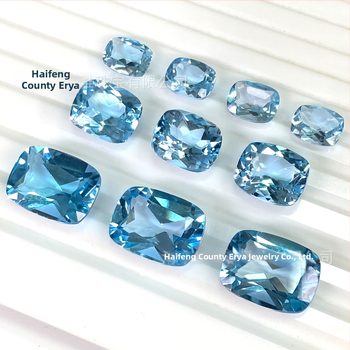 Pandantiv Topaz Cabochon pentru colier – Piatră naturală, Formă lungă de pernă pătrată, Claritate corp pur, Tăiere