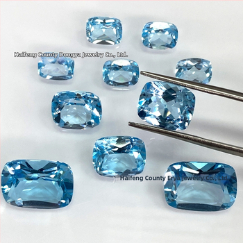 Pandantiv Topaz Cabochon pentru colier – Piatră naturală, Formă lungă de pernă pătrată, Claritate corp pur, Tăiere