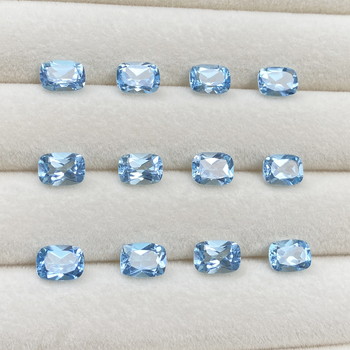 Pandantiv Topaz Cabochon pentru colier – Piatră naturală, Formă lungă de pernă pătrată, Claritate corp pur, Tăiere