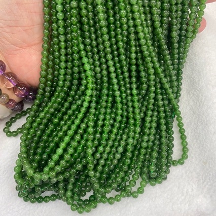 Prirodni Jasper, okrugli perli za privjesak, 108 perli, Hotan Jade, Čistoća I2