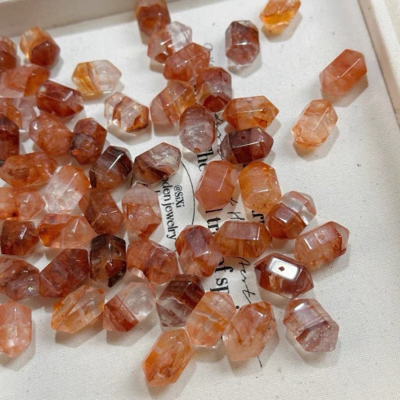 Kristāla DIY aksesuārs ar dubultiem punktiem hexagonālai kolonnai – amatniecības dāvanas, materiāls akmens, izskats Fēniks, 2024. gada pavasaris, zīmols Shang shangqian