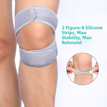 Sport térdvédő – vékony, lélegző neoprén anyag és szilikon patella rögzítéssel, felnőtteknek, kosárlabda