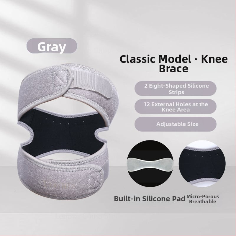 Sport térdvédő – vékony, lélegző neoprén anyag és szilikon patella rögzítéssel, felnőtteknek, kosárlabda